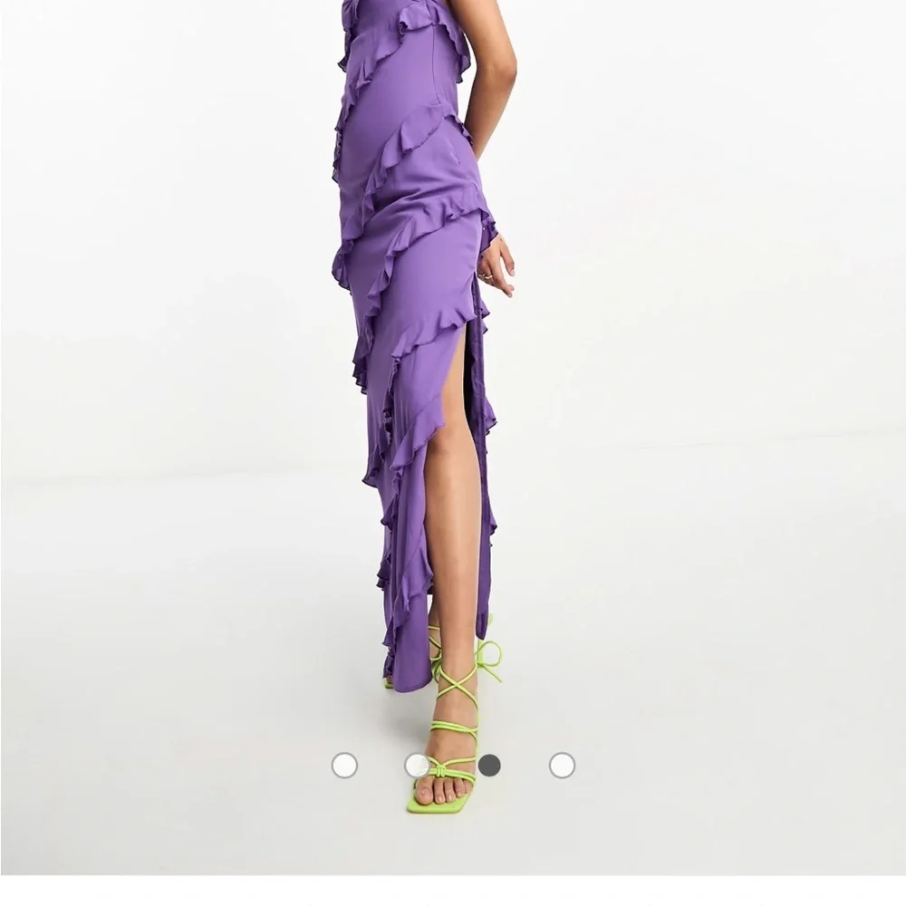 purple ruffle dress asos ASOS DESIGN corset ruffle detail mini dress in deep purple